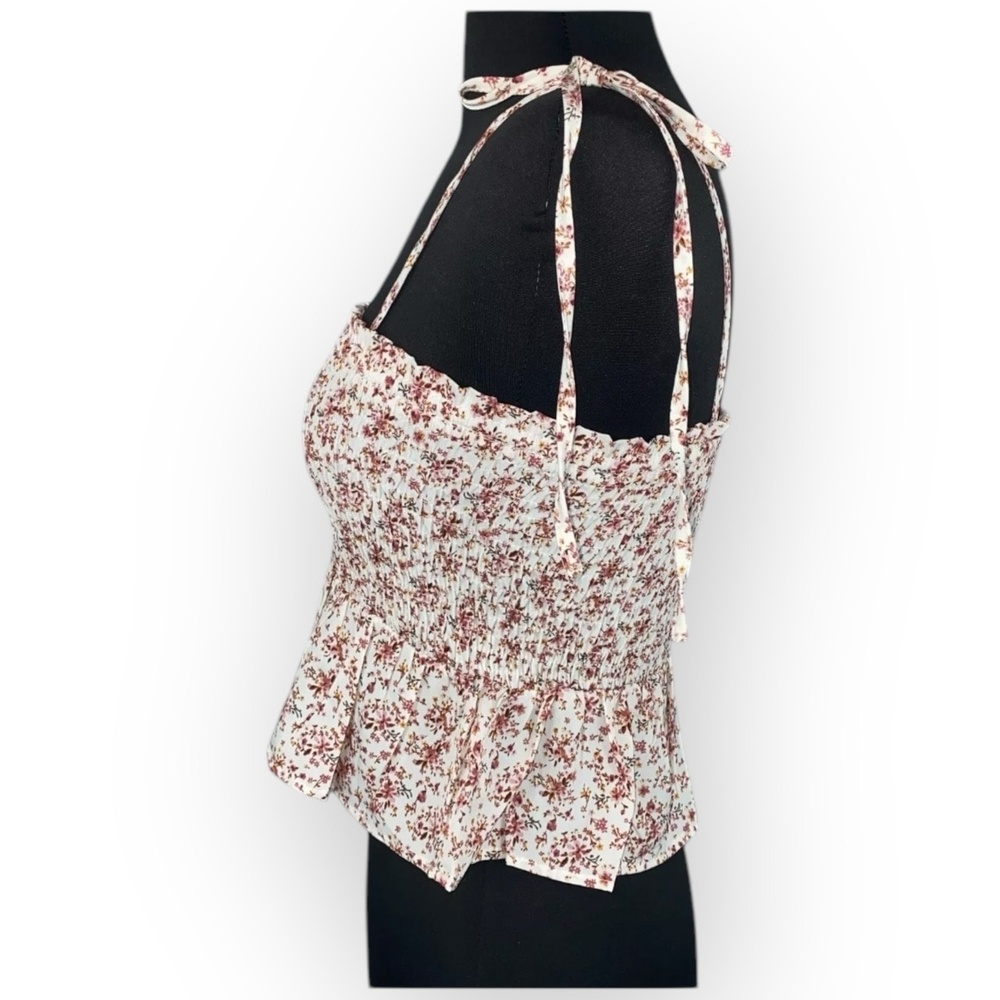 NWOT Paper Crane Women’s Medium Floral Smocked Crop Tank – Boho Summer Chic 428 - Picture 5 of 12